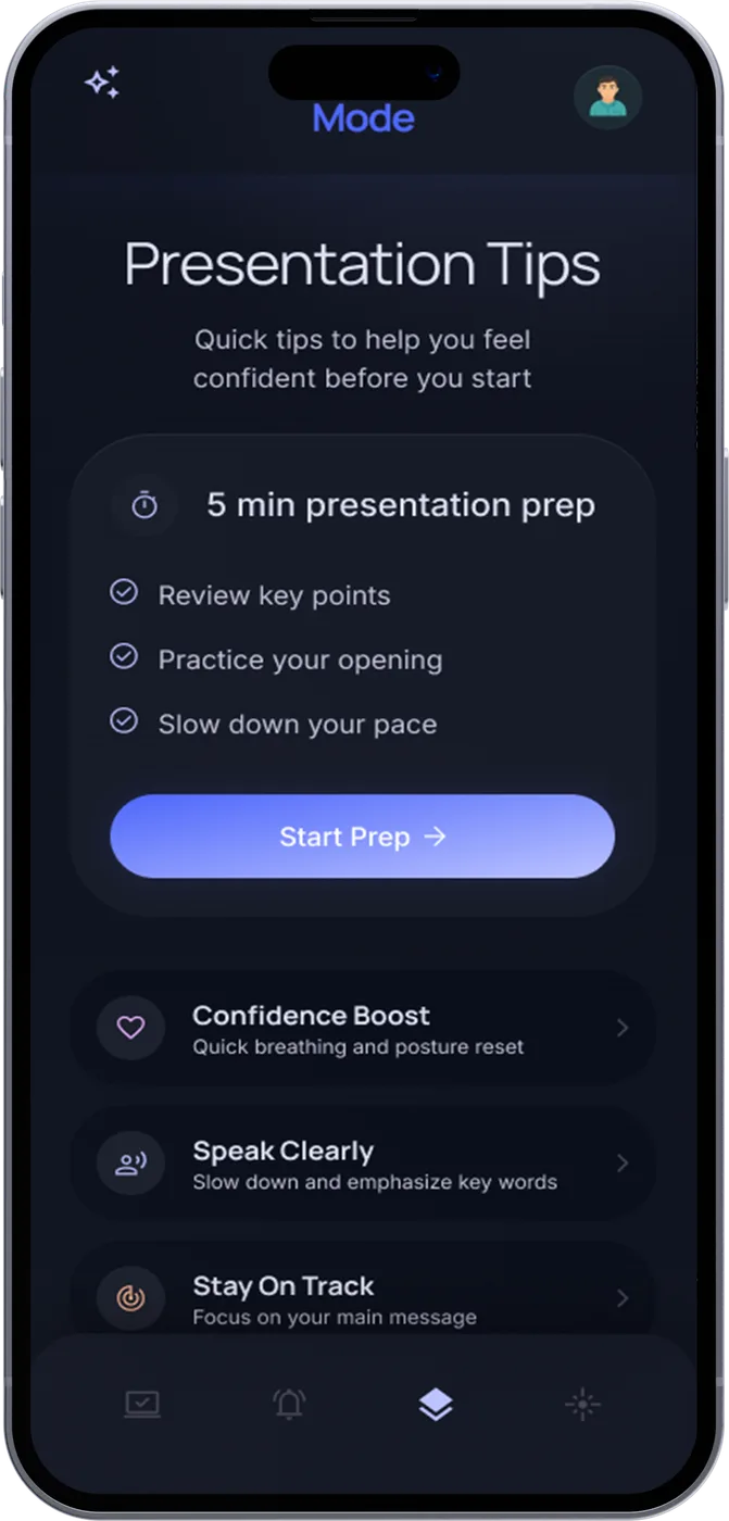 Presentation tips: a 5-minute prep, confidence boost and speaking prompts