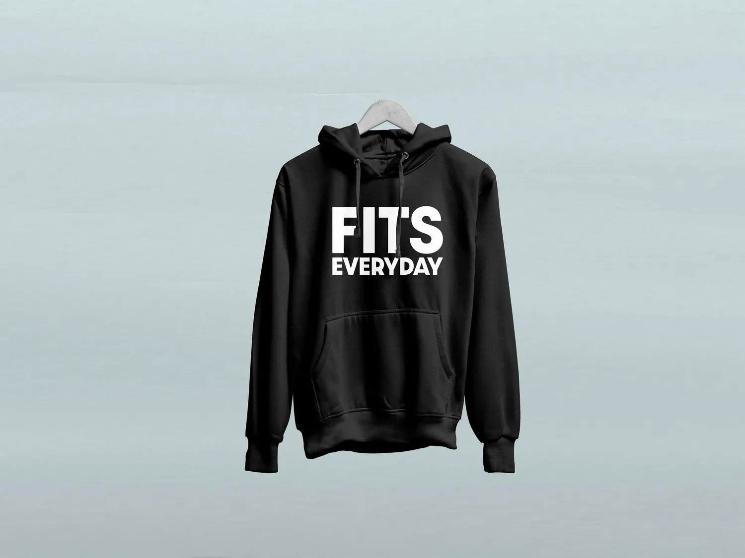 Black hoodie with logo