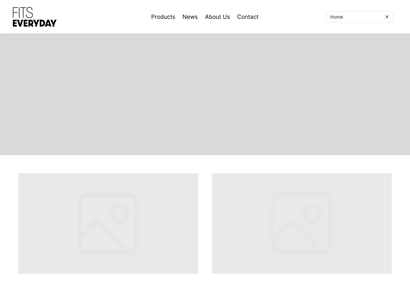 Low-fidelity wireframe of the home page