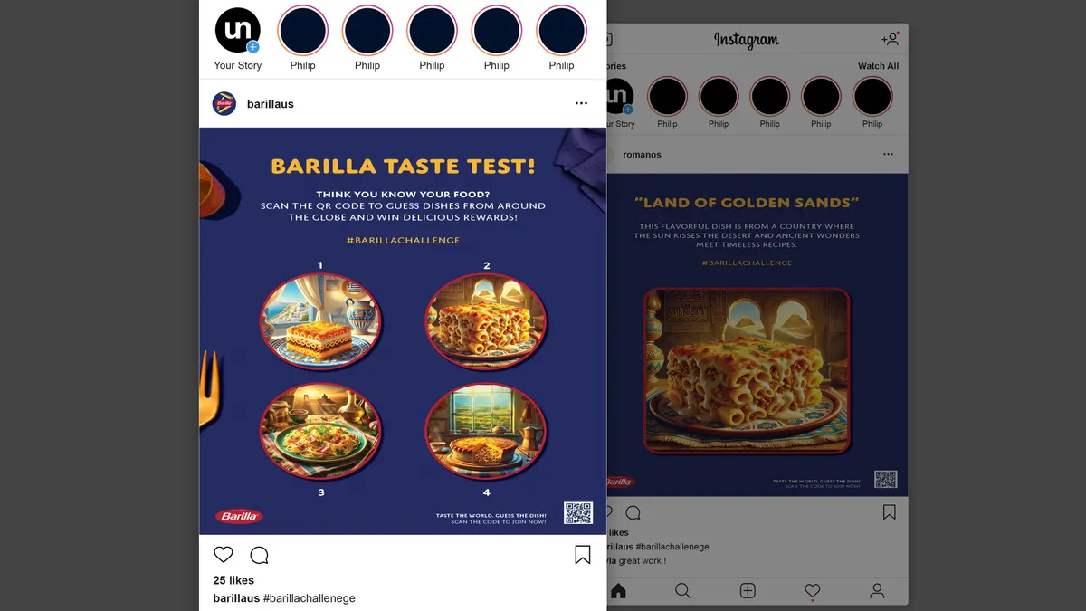 Barilla: Guess the Dish: Packaging + social campaign