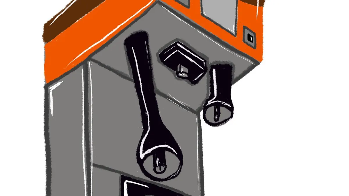 Dunkin' product concepts: Box, stirrer and coffee machine