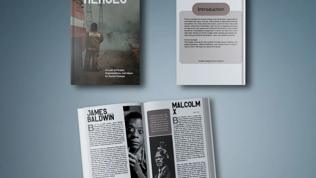 Heroes: Book layout design