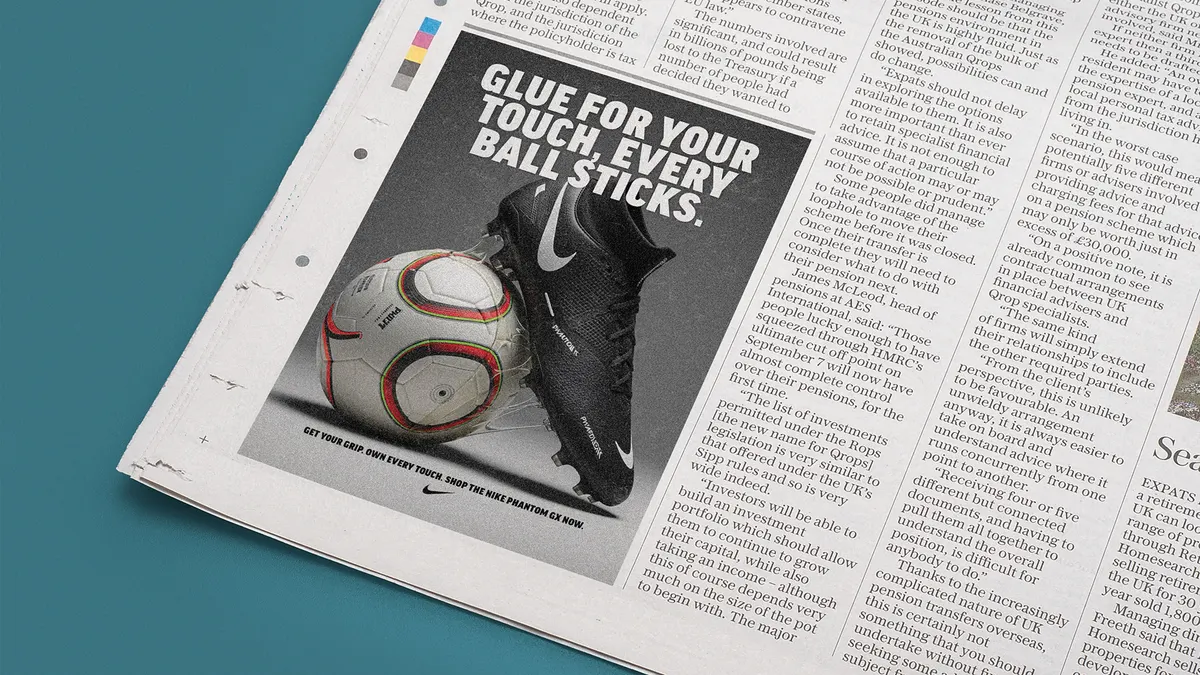 Nike Phantom GX: Print ad campaign