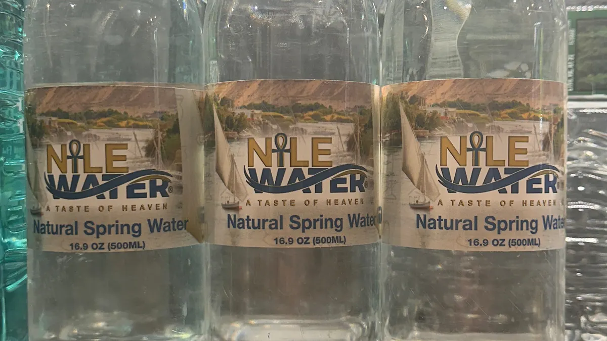 Nile Water: Bottle label design