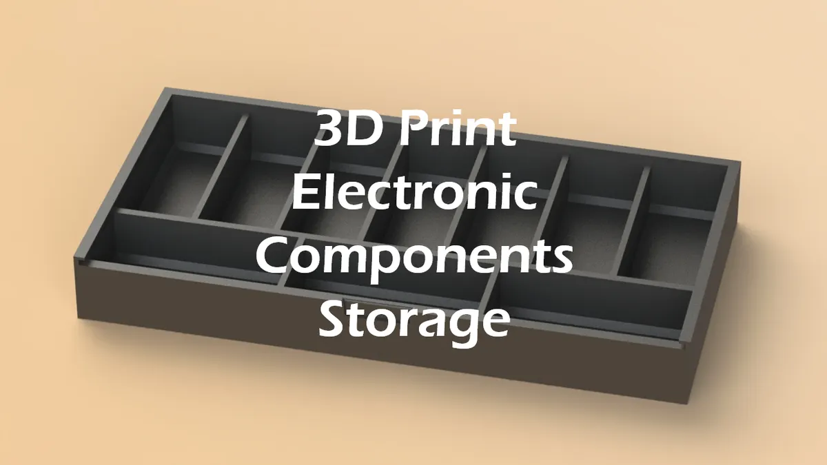 Electronics organizer: Designed and 3D printed for my own bench