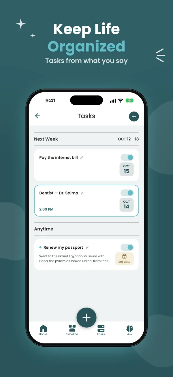App Store screenshot: Keep life organized